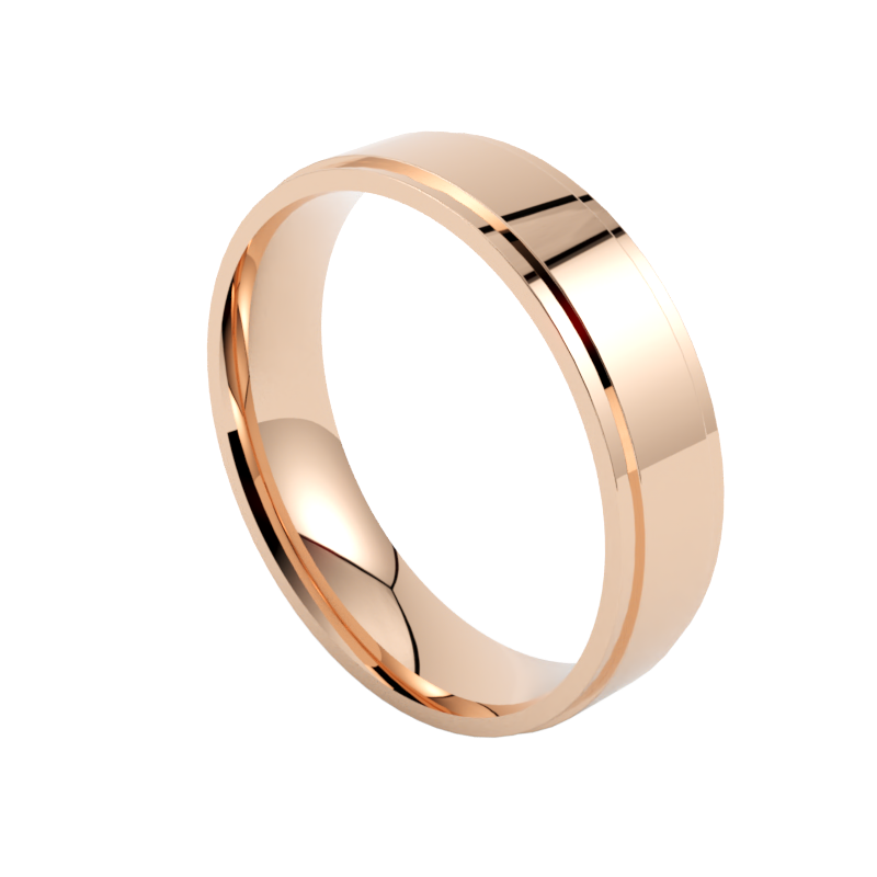 proste obrączki ślubne złoto różowe 585